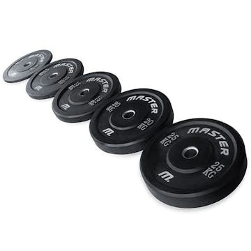 Viktskiva Master Fitness Bumperplate Svart